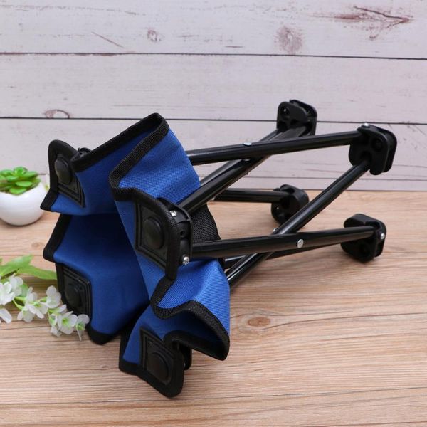 

fishing accessories multifunctional beach portable chair folding stool recreational gear for camping hiking(blue)