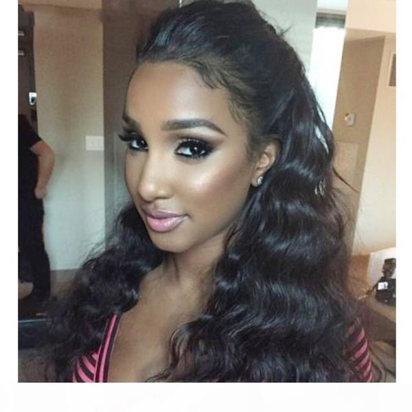 

360 lace band body wave peruvian human hair frontals back lace frontal closure, Black;brown