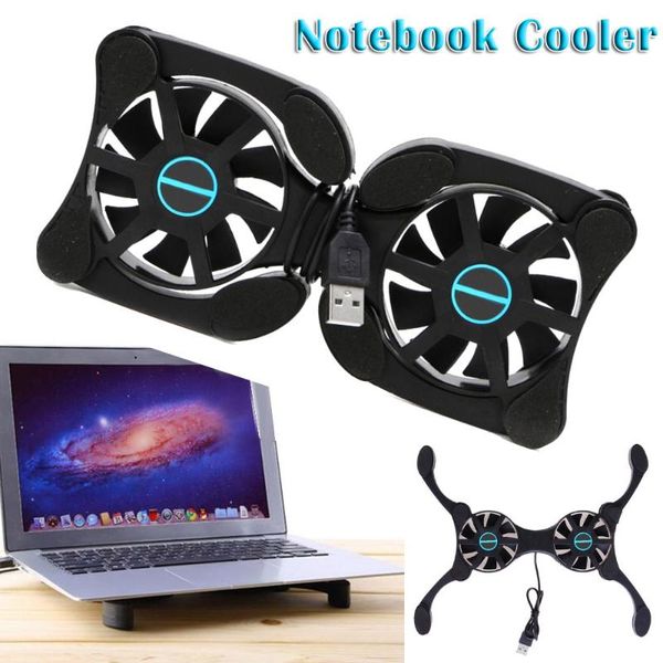 

lapcooling pads foldable usb with double fans mini ocs notebook cooler pad for inch (gift)