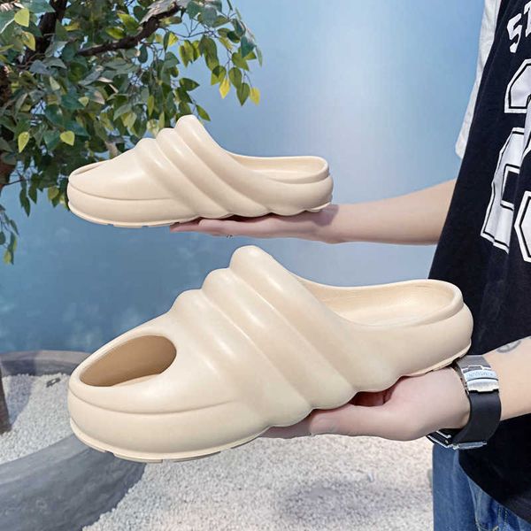 

new summer large outdoor beach men's casual flip flop ysj, Black