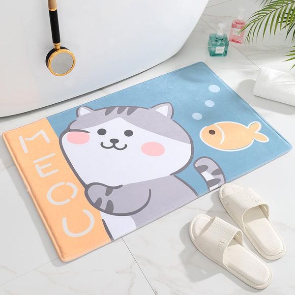 

bath mats cartoon home door mat bathroom non-slip absorbent kitchen floor rug doorway cute clothe