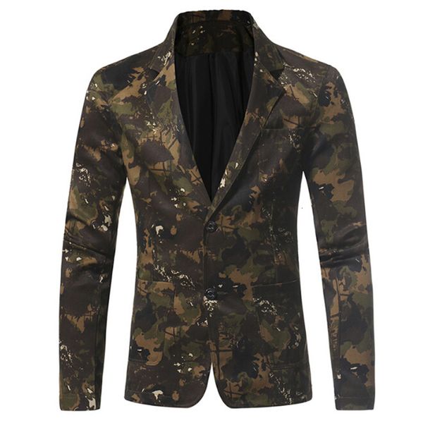 

masculine repair fashion character camouflage print two button men's jacket and suit coat igd4, White;black
