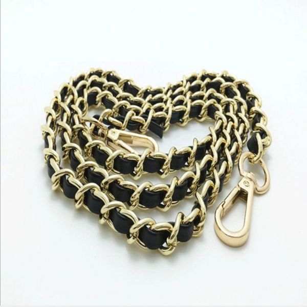 

bag parts & accessories 125cm detachable replacement shoulder strap pu leather long belts for handbag chain bands, Black