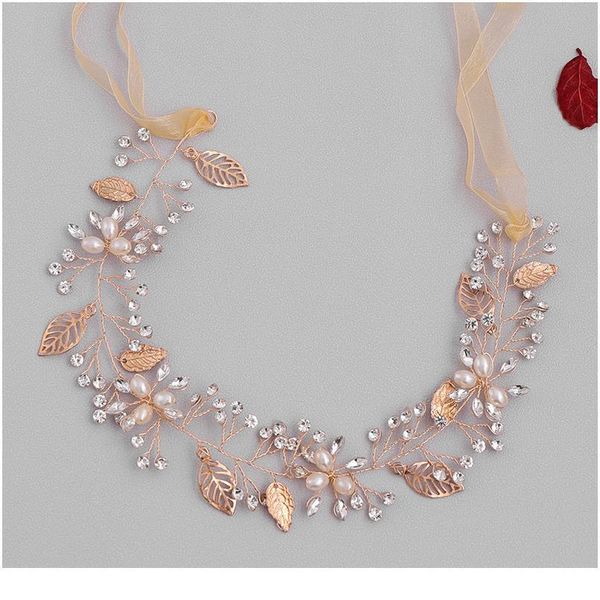 

bridal hair accessories handmade gold crystal pearl headband tiara flower headpiece hair jewelry wedding hair accessor qyljoz, Silver