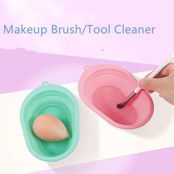 

makeup brushes silicone brush cleaner pad foundation scrubber board make up washing gel cleaning pool hand tool