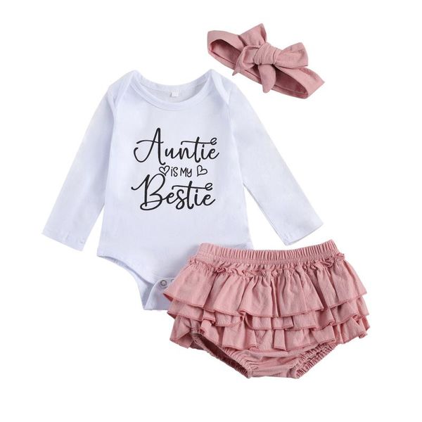 

clothing sets children round collar romper suit long sleeve short pants three-pieces bodysuit autumn jumpsuits with socks, White