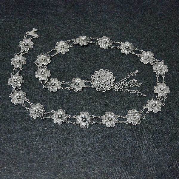 

women's personalized belt, women's leisure decorative pattern chain waist chain with skirt coat, Black;brown