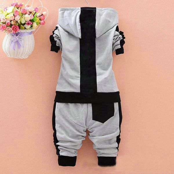 Set per bambini New Toddler Baby Boys Girls Abiti di marca Giacca sportiva per bambini + Pantaloni 2 pezzi / set Vestiti Set Tute per bambini