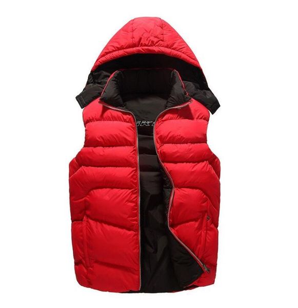 

luxury designers down winter jacke thickened warm double-sided hooded vest men's sports and leisure cold-proof cotton vest, Black;white
