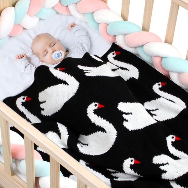 

baby blankets knitted newborn super soft toddler kids swaddle wrap 95*75cm infantil boys girls stroller covers flamingo quilts