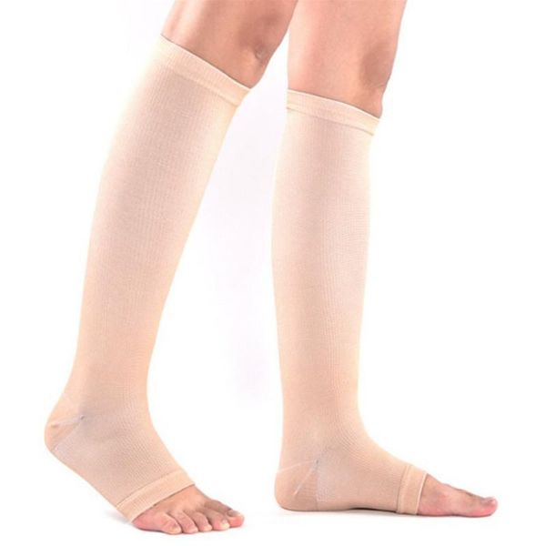 

pregnant women leg relief pain thigh-high compression stockings pressure varicose vein stockings hot, White