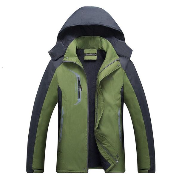 

a 2021 moda com capuz homens jaqueta de inverno parka quente sólida casuais grossas jaquetas casacos de inverno dos homens, Tan;black