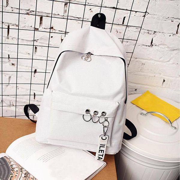 

backpack drop solid color for women fashion women's ring decoration shoulder bag travel computer satchel