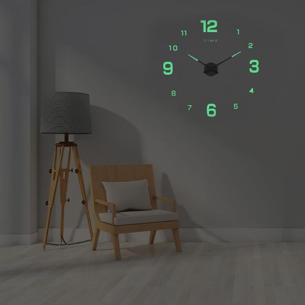 

sale wall clock watch clocks 3d diy acrylic mirror stickers living room quartz needle europe horloge