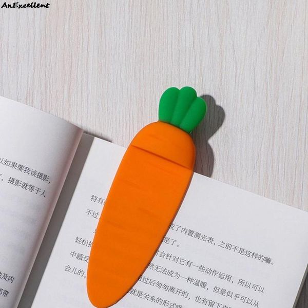 

bookmark for kids gifts student cartoon cute silicone carrot book page clips reading marker supplies school office stationery