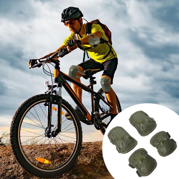 

elbow & knee pads 2 pairs of running sports protector cycling kneel protection, Black;gray