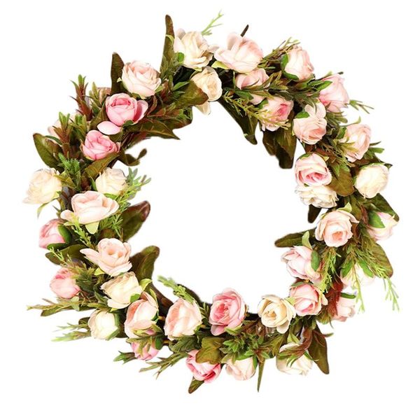 

decorative flowers & wreaths simulation rose wreath garland plant decoration wall hanging halloween thanksgiving christmas