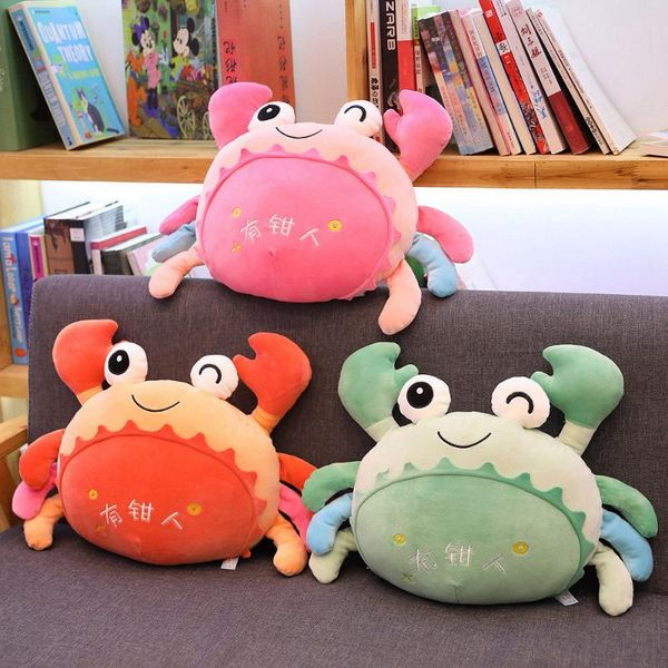 

cute crab shape cartoon plush pillow cushion mixed color bed sleeping gift