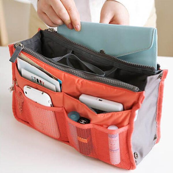 

multi colors bag in bag large capacity makeup handbag organizer insert handbag multi functional women cosmetic travel bags