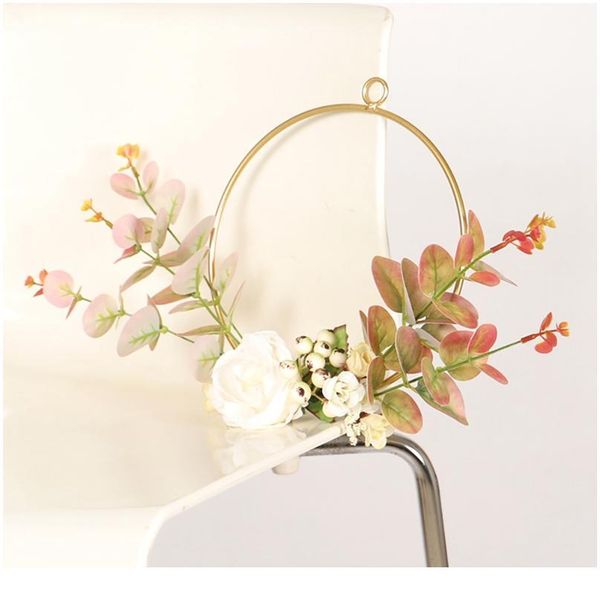 

wrought iron autumn eucalyptus wall hanging flowers simulation eucalyptus garland wreath halloween garland decoration wrou qylaac