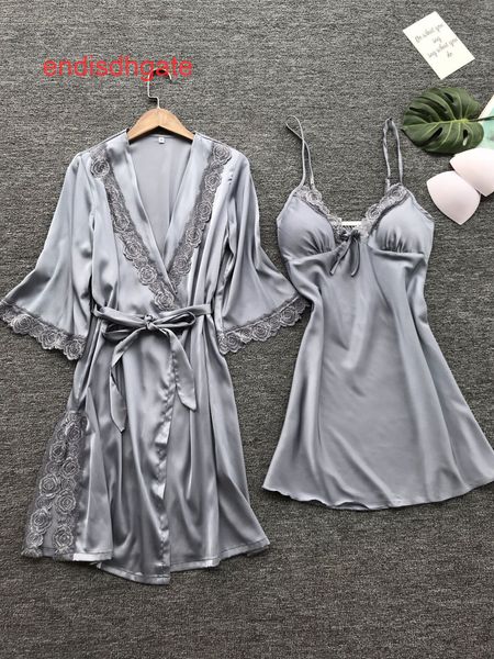 

large pajamas household silk size like underwear nightgown nightdress, Black;white