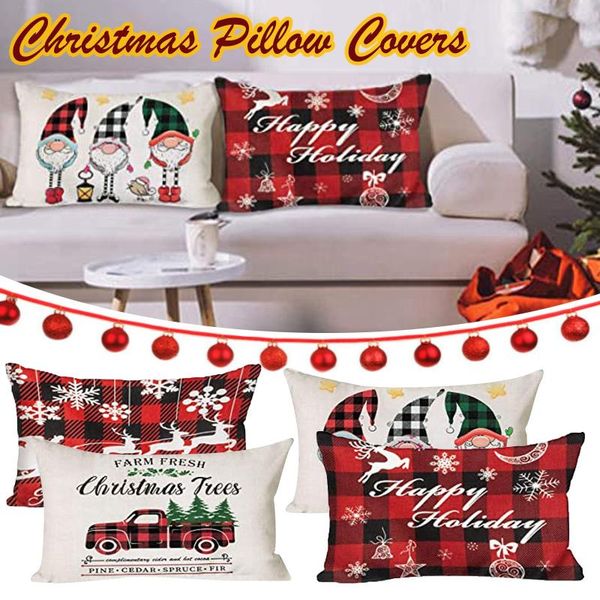 

cushion/decorative pillow christmas cushion cover home decor throw pillowcase sofa rectangular 1pc