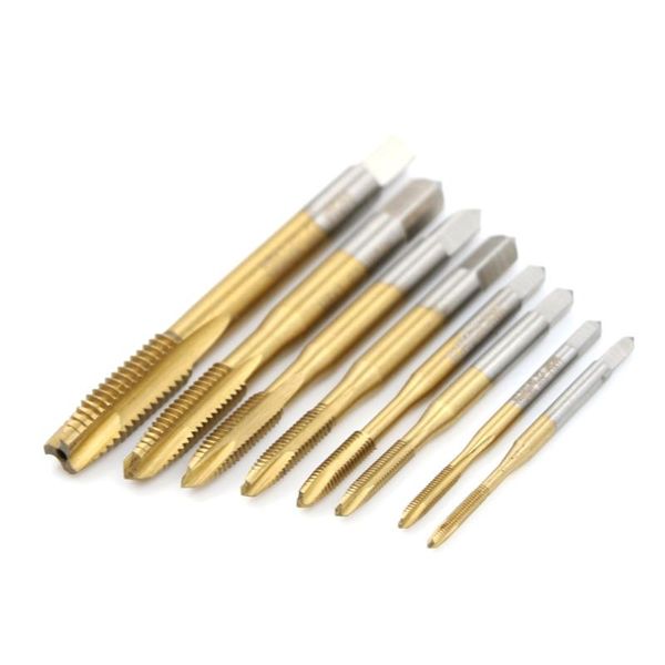 

hand tools drill m2/m2.5/m3/m3.5/m4/m5/m6/m8 machine right tap wholesale spiral point thread plug handle taps hss titanium