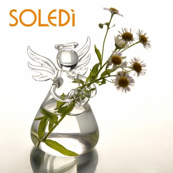 

vases glass vase decor home hanging angel shape