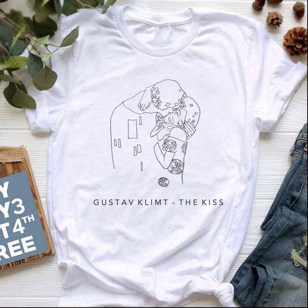 

vintage women t shirt harajuku 90s ulzzang aesthetic drawing david short sleeve oversized t shirt summer casual tees, White