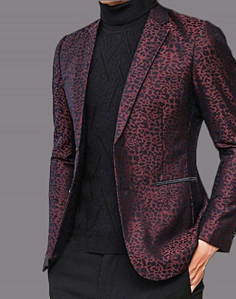 

men's suits & blazers (jacket+pants) latest fahion business leopard notch lapel tuxedo wedding man suit 2 piece formal blazer custom ma, White;black
