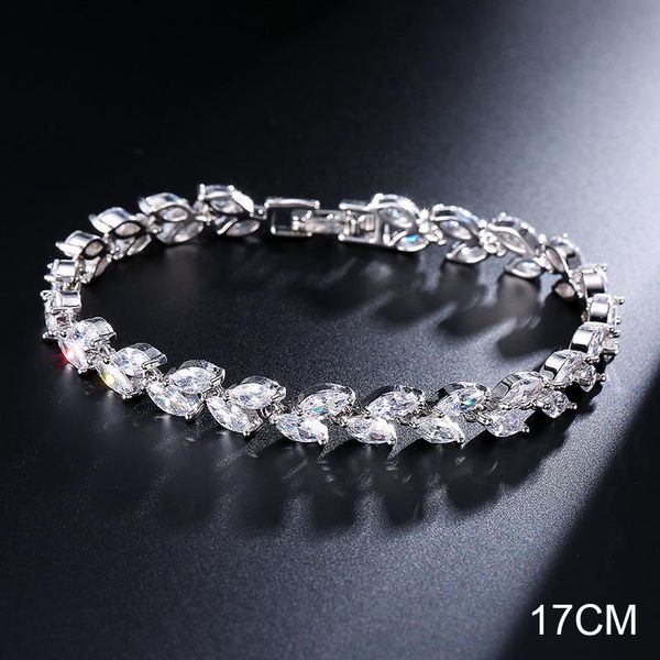 

bangle 2021 trendy leaves 925 sterling silver bracelet for women anniversary gift jewelry wholesale moonso s5878, Black
