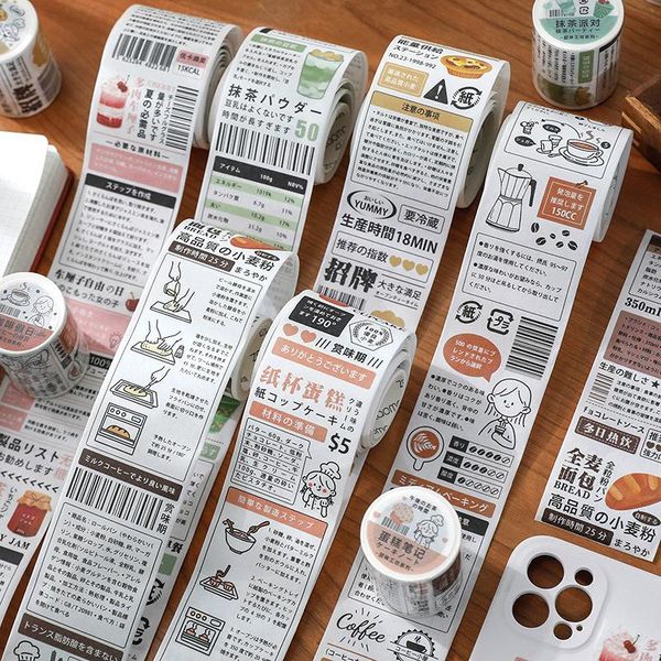 

gift wrap 1pcs cartoon bread japanese words label sticker decorative stationery stickers scrapbooking diy diary baking stick
