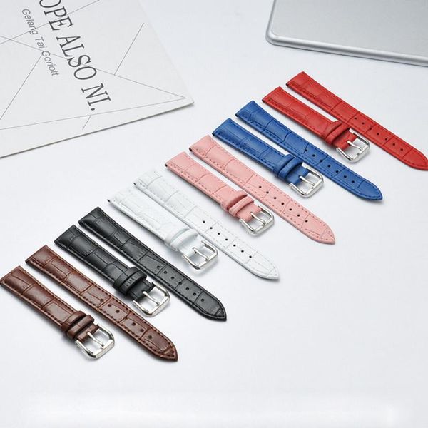 

watch bands band watchbands bracelet belt leather strap 14mm 16mm 18mm 20mm 22 mm pin buckle tool diy accessory for watches, Black;brown