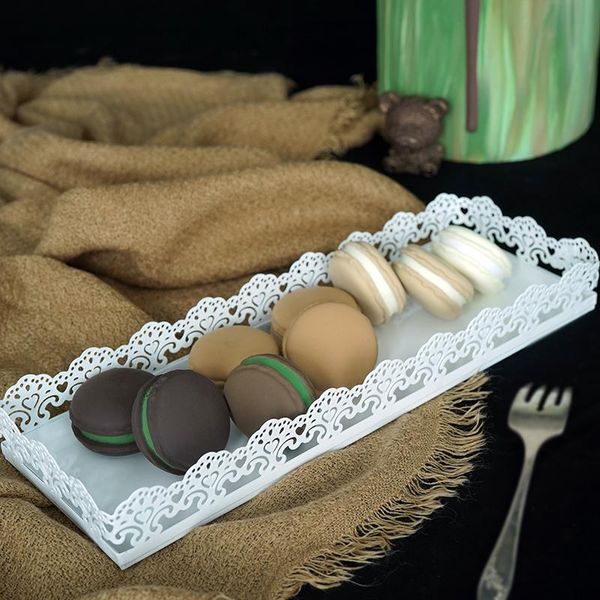 

kitchen storage & organization european lace edge cake plate cup tray wedding dessert table decoration metal kitchen/candy/cosmetic white yt