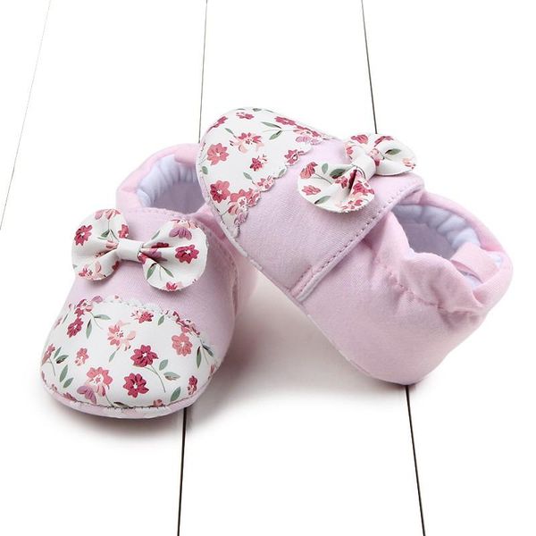 

first walkers baby girl boy shoes anti-slip born flock soft cotton toddler