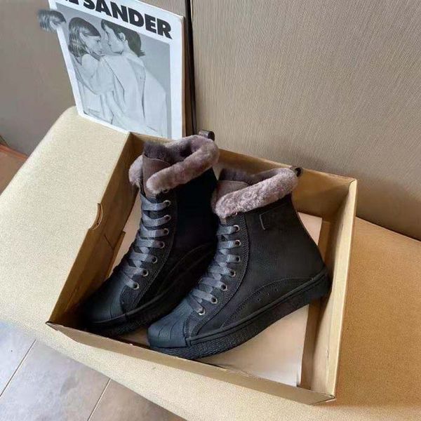

2021 designer womens australian boots winter snow fur furry satin boot ankle booties leather wgg outdoors shoes with box, Black