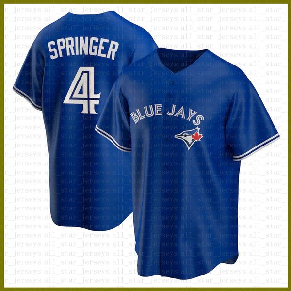 

toronto blue jay 4 george springer baseball jersey 27 vladimir guerrero jr. custom 11 george bell 29 joe carter 12 roberto alomar beige, Blue;black