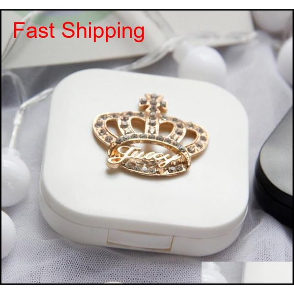 

1pc contact lens box travel portable contact lens case kit rhinestone qylpkx beauty888, Silver