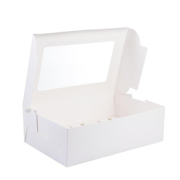 

gift wrap 20pcs six-grid cake storage box dessert paper container