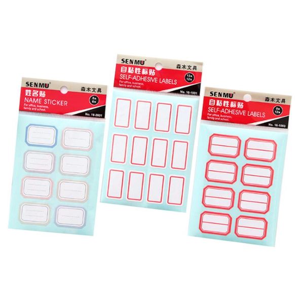 

20pack/lot creative white self adhesive stickers name label stickers student school office supply 4 selection wholesale