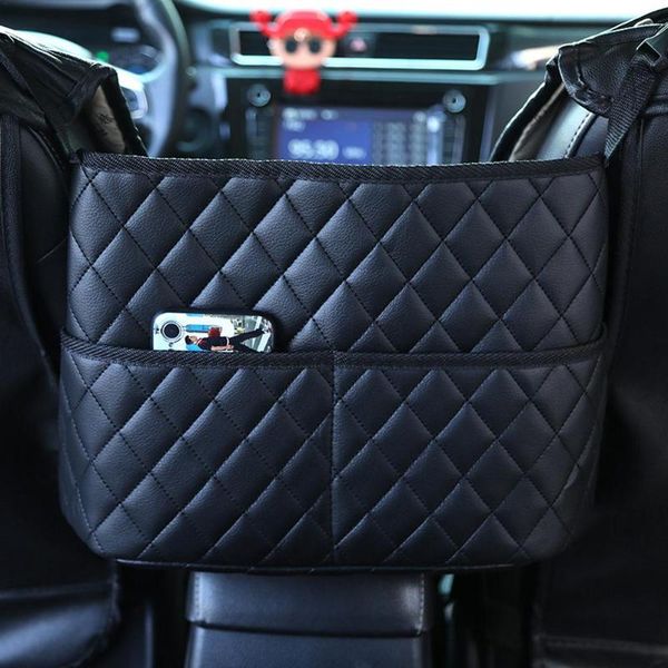 

car organizer handbag holder interior auto seat middle box hanger storage bag hanging pocket wallet