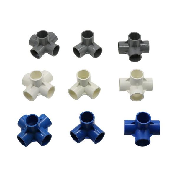 

watering equipments pvc three-dimensional garden 3-way 4-way 5-way water pipe joint inner diameter 32mm fittings irrigation accessories2pcs