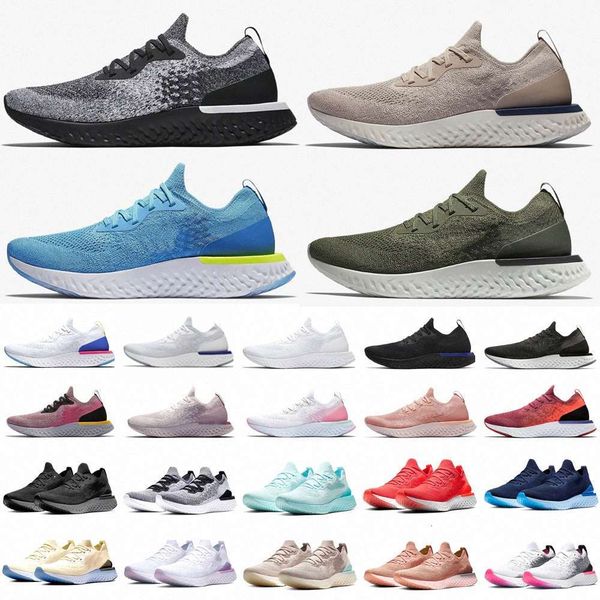 

fashion epic react fly knit shoes men women slip on running shoe white black beige pink sports trainers designer sneakersjrib#