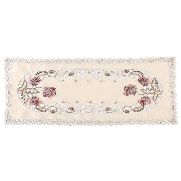 

table runner creative decor oval vintage embroidered lace tablecloth floral cloth/mats