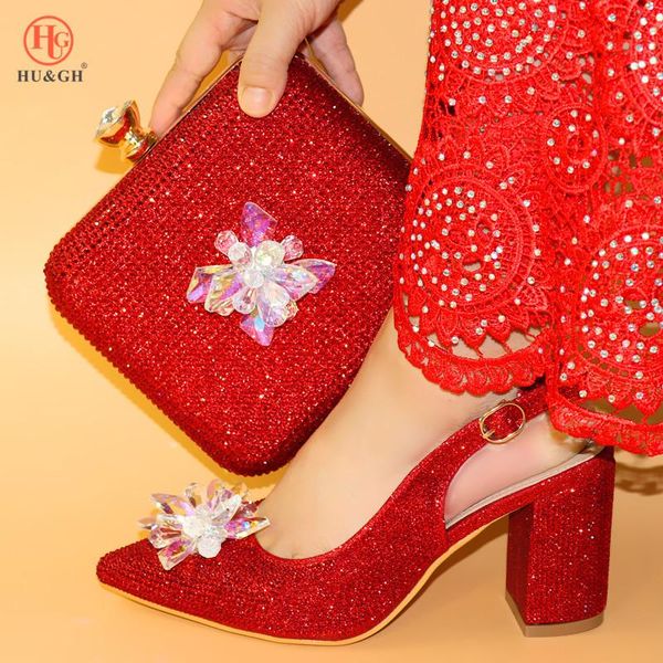 

dress shoes latest summer italian nigerian party without bag set red color fashion sandals wedding african not matching, Black
