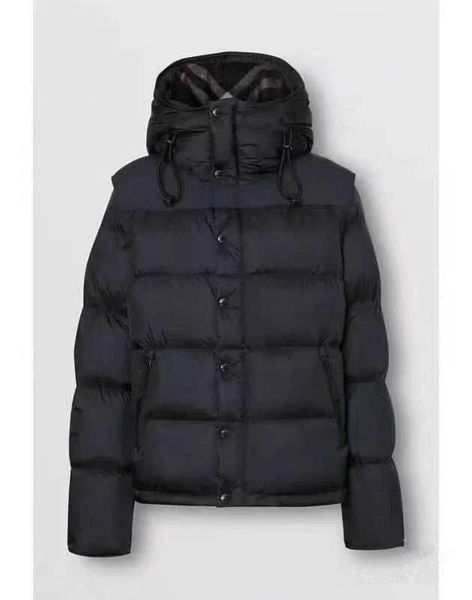 

21fw classic winter jacket bothside letters men windproof warm solid down coat jackets coats streetwear homme fashion outdoor outwear size, Black