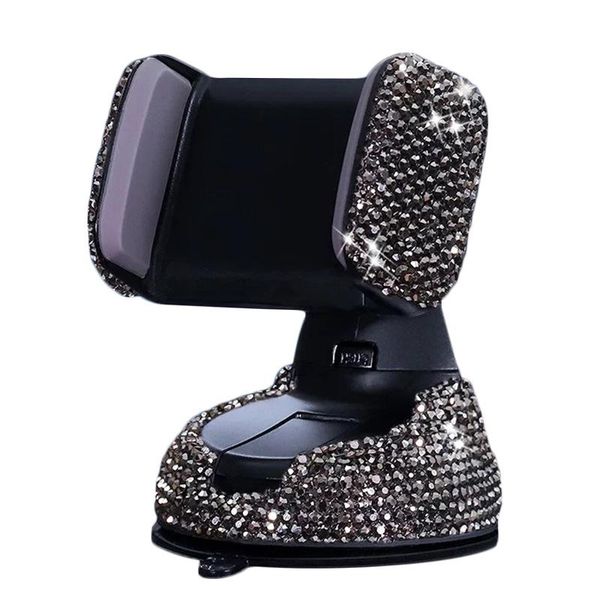 

cell phone mounts & holders diamond car holder air outlet suction cup dual-use mobile bracket rotating pink for female 2021