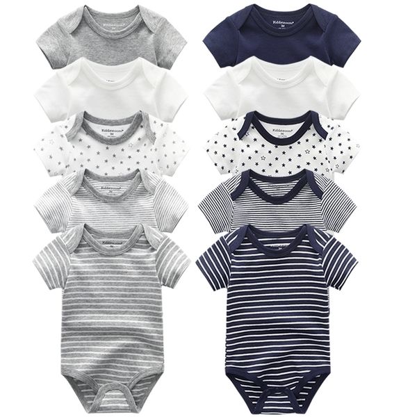 

clothes sets newborn rompers short sleeve cottons girl boys baby clothing roupas de bebe jumpsuit 210309, White