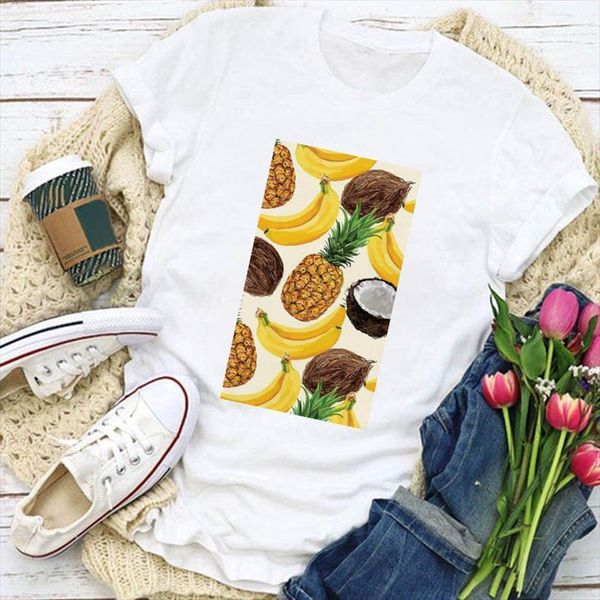

and women summer kawaii cartoon men fruit cute print fashion simlpe casual short sleeve tee femme, White;black
