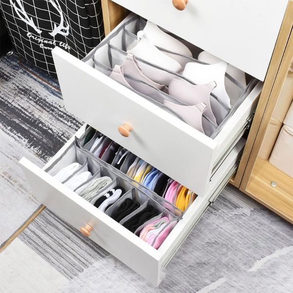 

storage drawers 3pcs folding boxes underwear compartment box foldable bra ties socks shorts organizer container